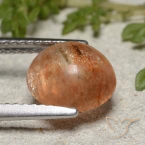 Sunstone Gemstone in 9 mm (calibrated) Size for Sale, Sunstone Stone in Medium Orange Color