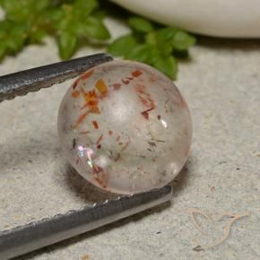 2.23 ct Orange Sunstone Stone, Natural Sunstone in Round Cabochon Shape for Sale