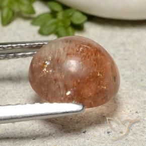 Sunstone Gemstone in 8.5 mm (calibrated) Size for Sale, Sunstone Stone in Reddish Orange Color