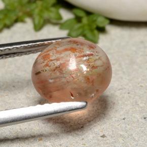 Sunstone Gemstone in 8.5 mm (calibrated) Size for Sale, Sunstone Stone in Warm Orange Color