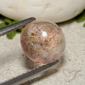 2.30 ct Orange Sunstone Stone, Natural Sunstone in Round Cabochon Shape for Sale
