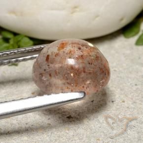 Sunstone Gemstone in 8.5 mm (calibrated) Size for Sale, Sunstone Stone in Light Orange Color