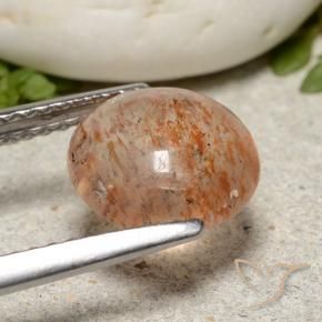 Sunstone Gemstone in 9 mm (calibrated) Size for Sale, Sunstone Stone in Medium Orange Color