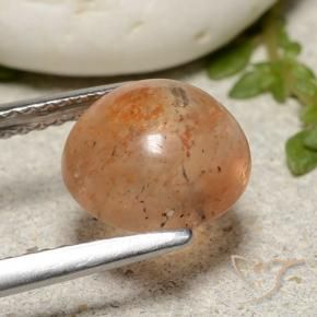 Sunstone Gemstone in 9 mm (calibrated) Size for Sale, Sunstone Stone in Warm Orange Color