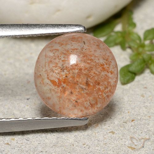 Piedra del Sol Naranja Circular de 8,6mm de India, peso de 1.84 ct, piedra preciosa natural No tratado en Translúcido Clarity, Piedra del Sol Cabujón Redondo de 1 pieza - Color: Naranja rojizo, dureza Mohs de 6 - 6.5, Photo A