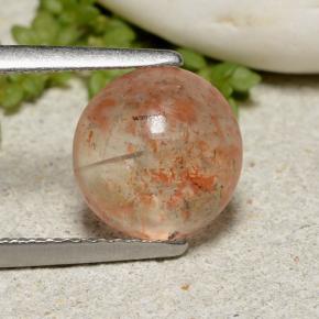 Light Tiger Orange Sunstone Gem - 2.2ct Round Cabochon (ID: 482243)