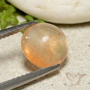 2.05 ct Orange Sunstone Stone, Natural Sunstone in Round Cabochon Shape for Sale