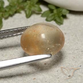 Sunstone Gemstone in 8.5 mm (calibrated) Size for Sale, Sunstone Stone in Cantaloupe Orange Color