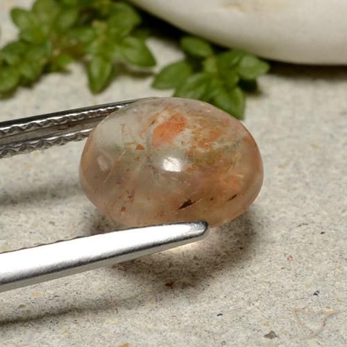 Sunstone Gemstone in 8.5 mm (calibrated) Size for Sale, Sunstone Stone in Light Peach Orange Color