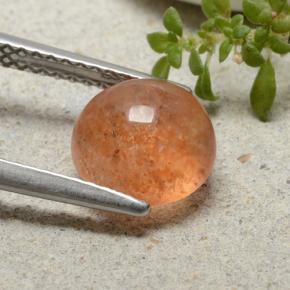 Sunstone Gemstone in 8 mm (calibrated) Size for Sale, Sunstone Stone in Reddish Orange Color