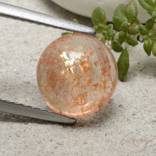 8,7mm Eliolite o pietra del sole arancione taglio rotondo dall'India, peso di 2,03 ct, pietra preziosa naturale non trattati in purezza Translucent, 1 pezzo Eliolite o pietra del sole Cabochon rotondo - Colore: Arancio tigre chiaro, durezza Mohs di 6 - 6,5 , Photo A