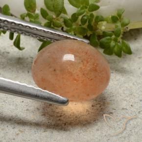 Sunstone Gemstone in 9 mm (calibrated) Size for Sale, Sunstone Stone in Medium Orange Color