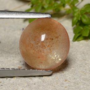 Medium-Light Orange Sunstone Gem - 1.8ct Round Cabochon (ID: 482264)