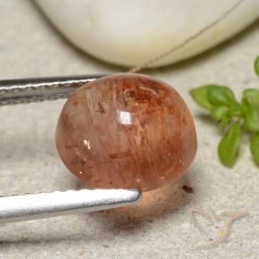 Sunstone Gemstone in 9 mm (calibrated) Size for Sale, Sunstone Stone in Reddish Orange Color