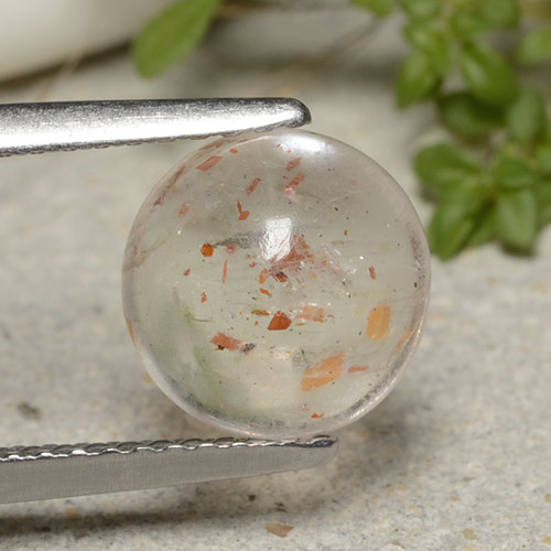 Very Light Orange Sunstone Gem - 2.1ct Round Cabochon (ID: 482280)