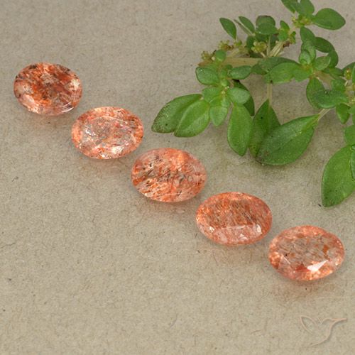 3.59ctw Natural Reddish Orange Sunstone, Oval, Translucent