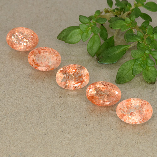 Ginger Orange Sunstone Gem - 0.9ct Oval Facet (ID: 493499)