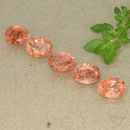 3.73ctw Natural Medium-Light Orange Sunstone, Oval, Translucent