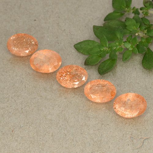 3.75ctw Natural Medium-Light Orange Sunstone, Oval, Translucent