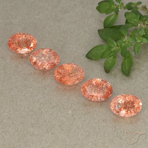 4.00ctw Natural Medium Orange Sunstone, Oval, Translucent