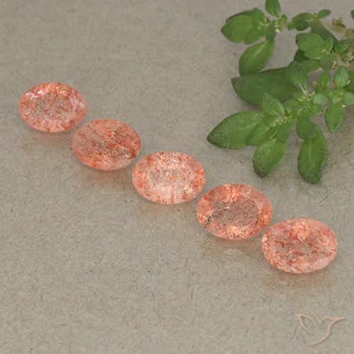 4.49ctw Natural Peach Orange Sunstone, Oval, Translucent