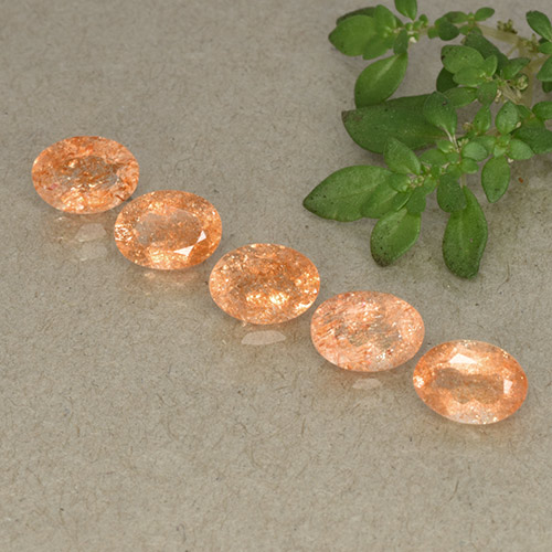 Deep Orange Sunstone Gem - 0.8ct Oval Facet (ID: 493527)