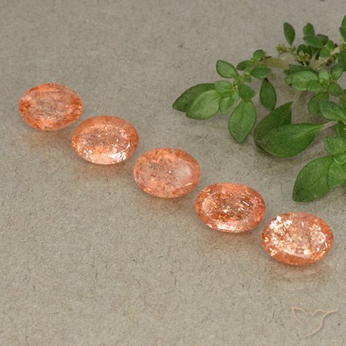 4.31ctw Natural Medium Orange Sunstone, Oval, Translucent