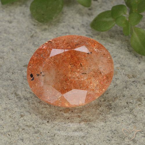 4.42ct Natural Medium Orange Sunstone, Oval, Translucent