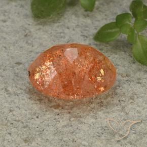 Sunstone Gemstone in 12 x 10 mm (calibrated) Size for Sale, Sunstone Stone in Medium Orange Color