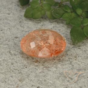 Sunstone Gemstone in 12 x 10 mm (calibrated) Size for Sale, Sunstone Stone in Reddish Orange Color