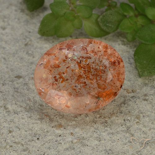 4.14 ct Orange Sunstone, 11.9 x 9.7 mm Oval Cut From India, Photo A