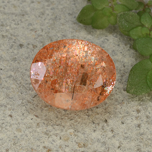 Grapefruit Orange Sonnenstein Edelstein - 4.7ct Oval facettiert (ID: 493812)
