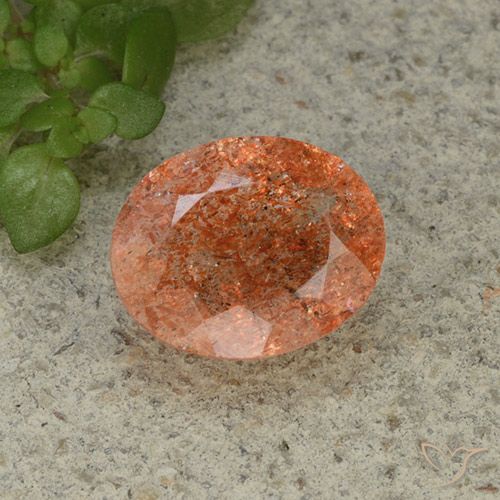 3.62ct Natural Medium Orange Sunstone, Oval, Translucent