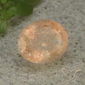 4.98 ct Orange Sunstone Stone, Natural Sunstone in Oval Facet Shape for Sale