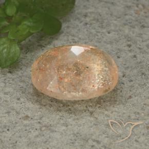 Sunstone Gemstone in 12 x 10 mm (calibrated) Size for Sale, Sunstone Stone in Light Peach Orange Color