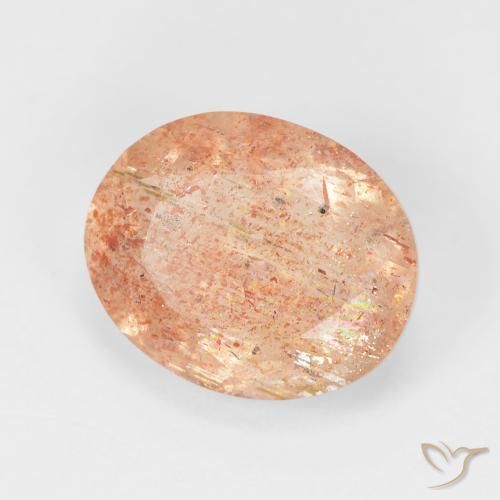 4.69 ct Orange Sunstone Stone, Natural Sunstone in Oval Facet Shape for Sale