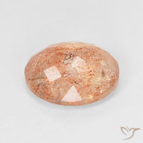 Sunstone Gemstone in 12 x 10 mm (calibrated) Size for Sale, Sunstone Stone in Medium Light-Orange Color