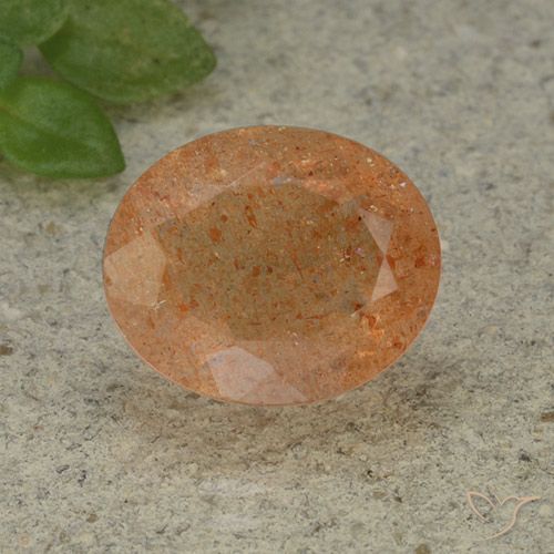 5.32ct Natural Warm Orange Sunstone, Oval, Translucent