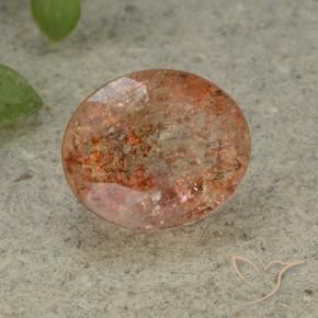4.87 ct Orange Sunstone Stone, Natural Sunstone in Oval Facet Shape for Sale