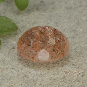 Sunstone Gemstone in 12 x 10 mm (calibrated) Size for Sale, Sunstone Stone in Medium Orange Color
