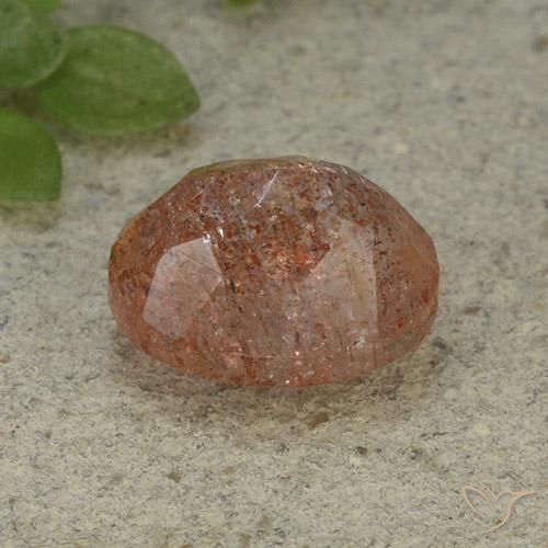 Sunstone Gemstone in 12 x 10 mm (calibrated) Size for Sale, Sunstone Stone in Medium Orange Color