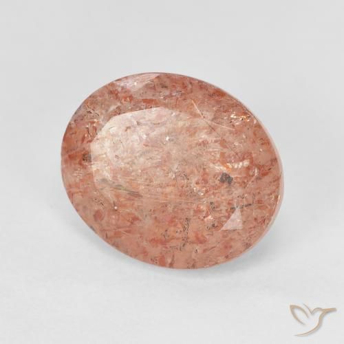 4.62 ct Orange Sunstone Stone, Natural Sunstone in Oval Facet Shape for Sale