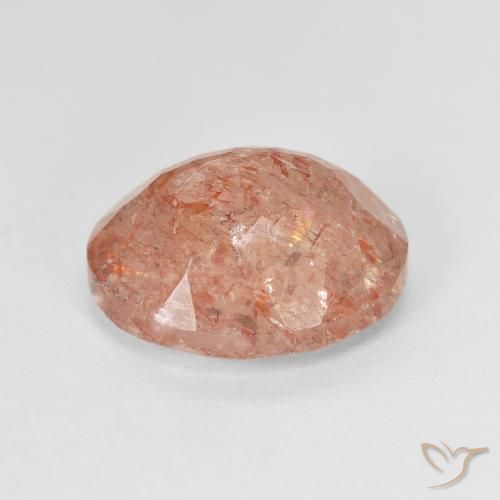 Sunstone Gemstone in 12 x 10 mm (calibrated) Size for Sale, Sunstone Stone in Grapefruit Orange Color