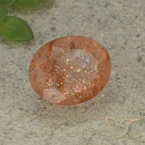 4.90 ct Orange Sunstone Stone, Natural Sunstone in Oval Facet Shape for Sale