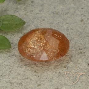 Sunstone Gemstone in 12 x 10 mm (calibrated) Size for Sale, Sunstone Stone in Warm Orange Color