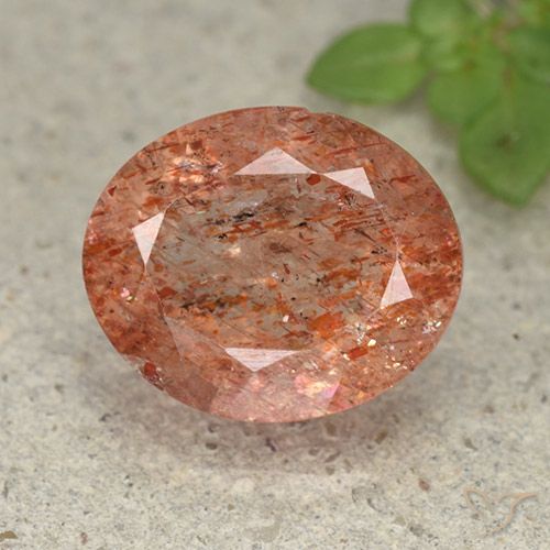 4.63ct Natural Warm Orange Sunstone, Oval, Translucent