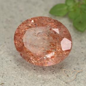 4.63 ct Orange Sunstone Stone, Natural Sunstone in Oval Facet Shape for Sale