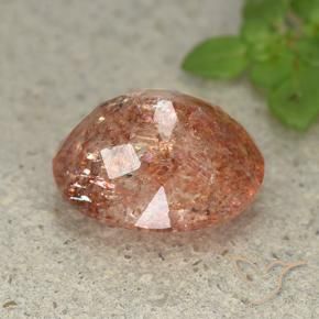 Sunstone Gemstone in 12 x 10 mm (calibrated) Size for Sale, Sunstone Stone in Warm Orange Color