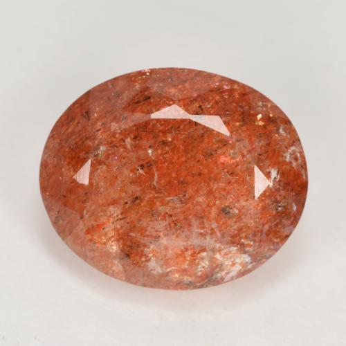 Warm Orange Солнечный Камень Камень - 4.8ct Фасетный Овал (ID: 493898)