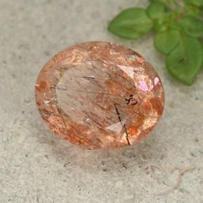 4.60 ct Orange Sunstone Stone, Natural Sunstone in Oval Facet Shape for Sale